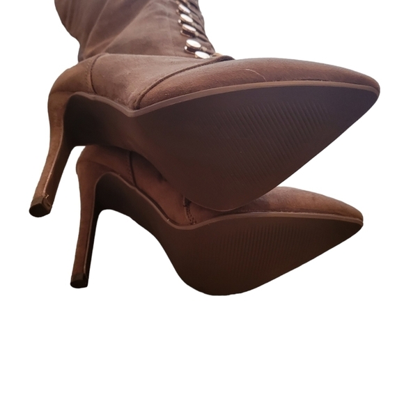 Gina Lace Up Heeled Boots Size 7 - Picture 6 of 8